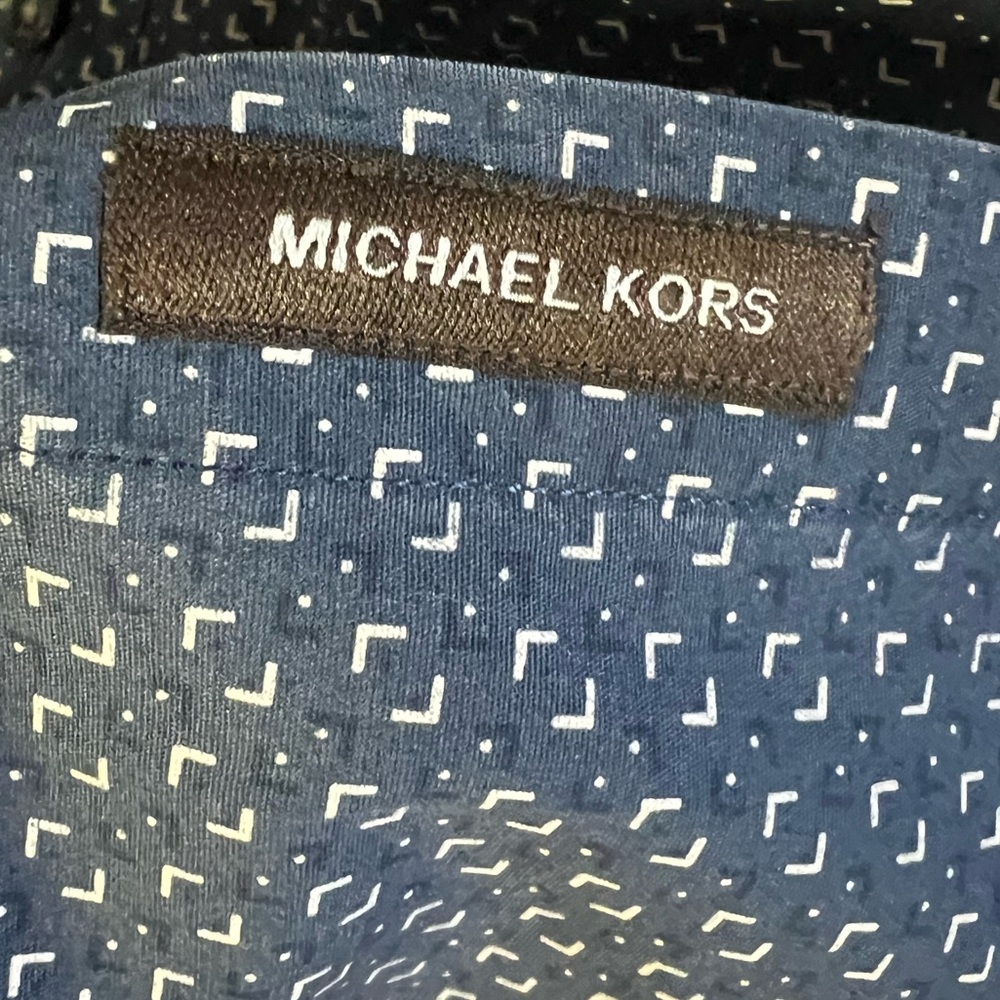 Micheal Kors-‎ Blue Slim Fit, Mens Button Up Short- Size: XL - Picture 4 of 7